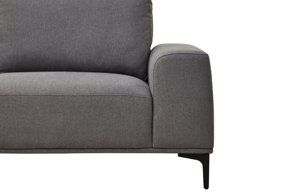 Toulon 3 Seat Grey Fabric Left Chaise Sofa