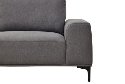 Toulon 3 Seat Grey Fabric Left Chaise Sofa