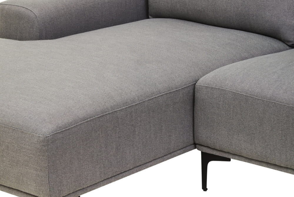 Toulon 3 Seat Grey Fabric Left Chaise Sofa