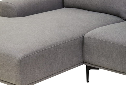 Toulon 3 Seat Grey Fabric Left Chaise Sofa