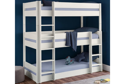 Trio Bunk Bed Surf White