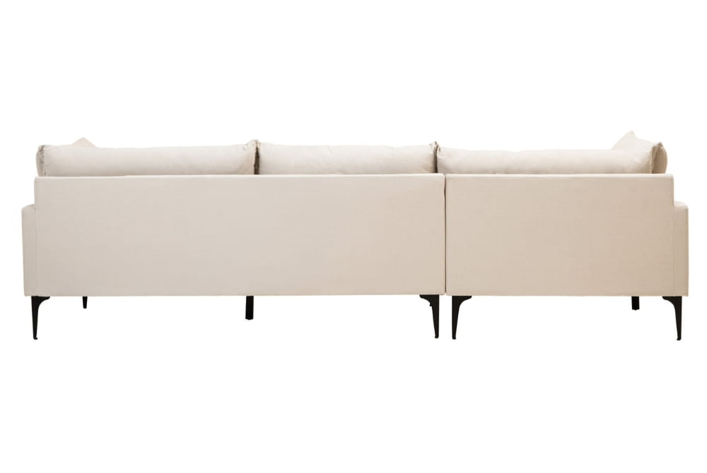 Troyes Cream Three Seat Left Chaise Sofa