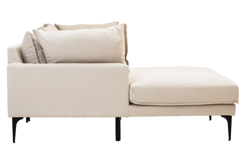 Troyes Cream Three Seat Left Chaise Sofa
