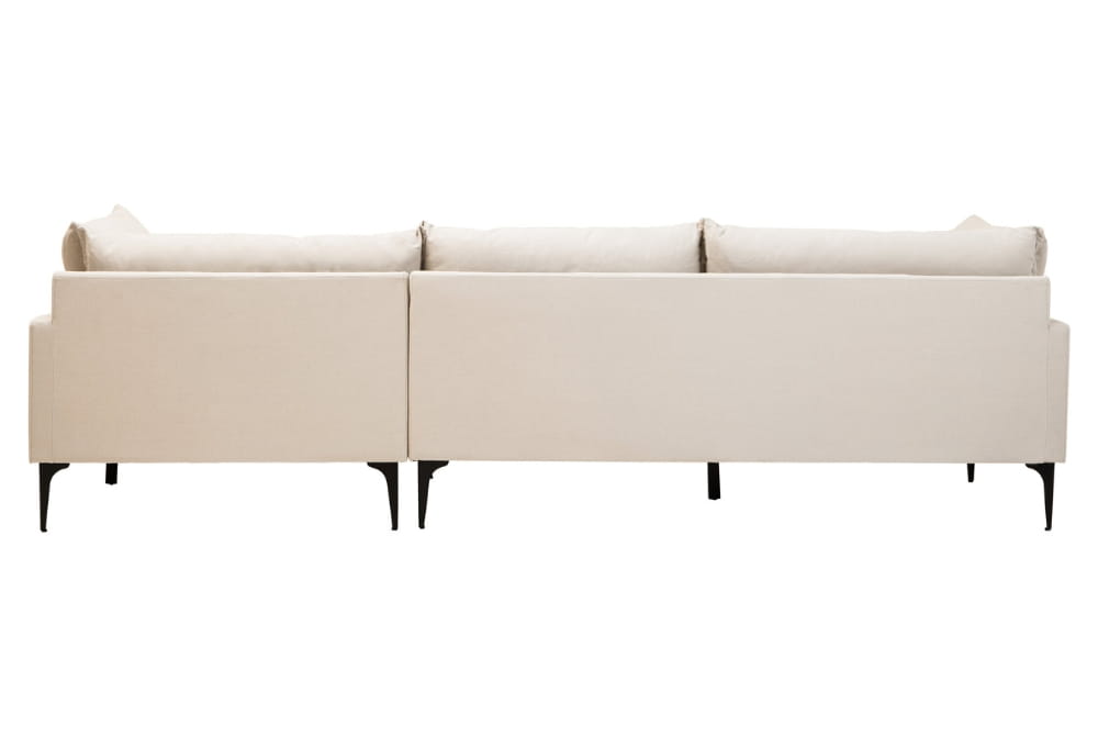 Troyes Cream Three Seat Right Chaise Sofa