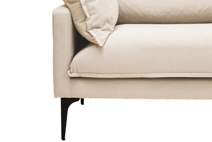 Troyes Cream Three Seat Right Chaise Sofa