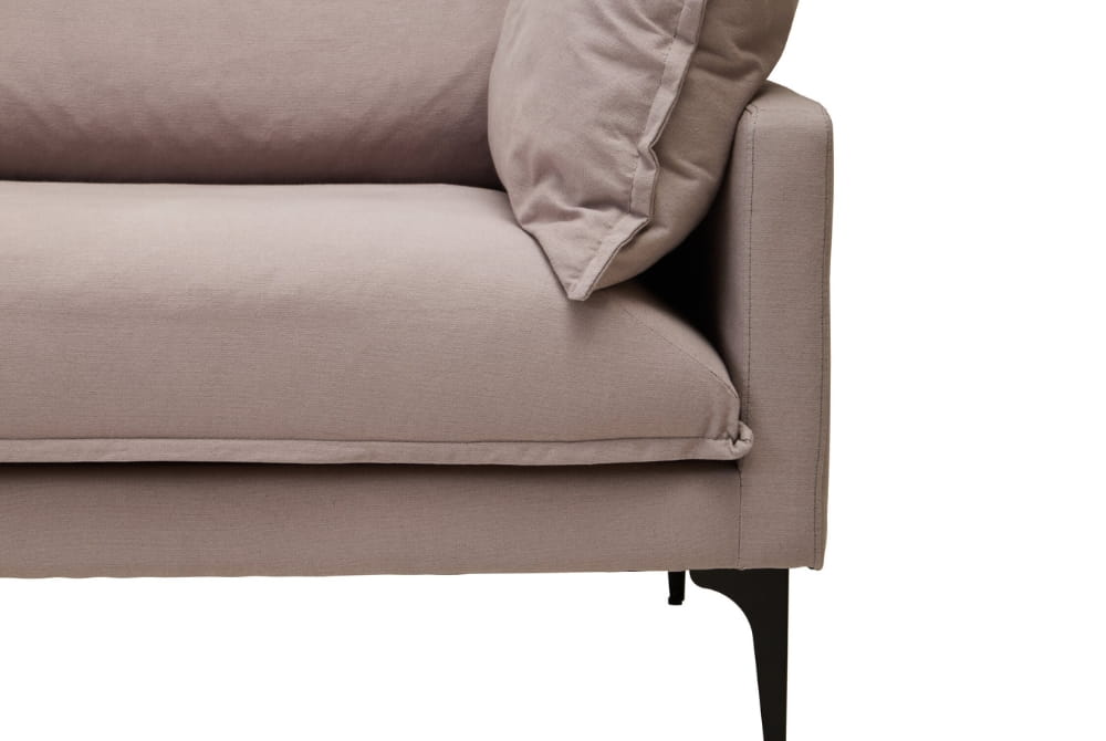 Troyes Grey Three Seat Left Chaise Sofa