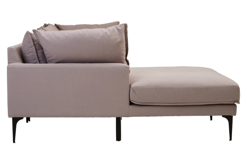 Troyes Grey Three Seat Left Chaise Sofa