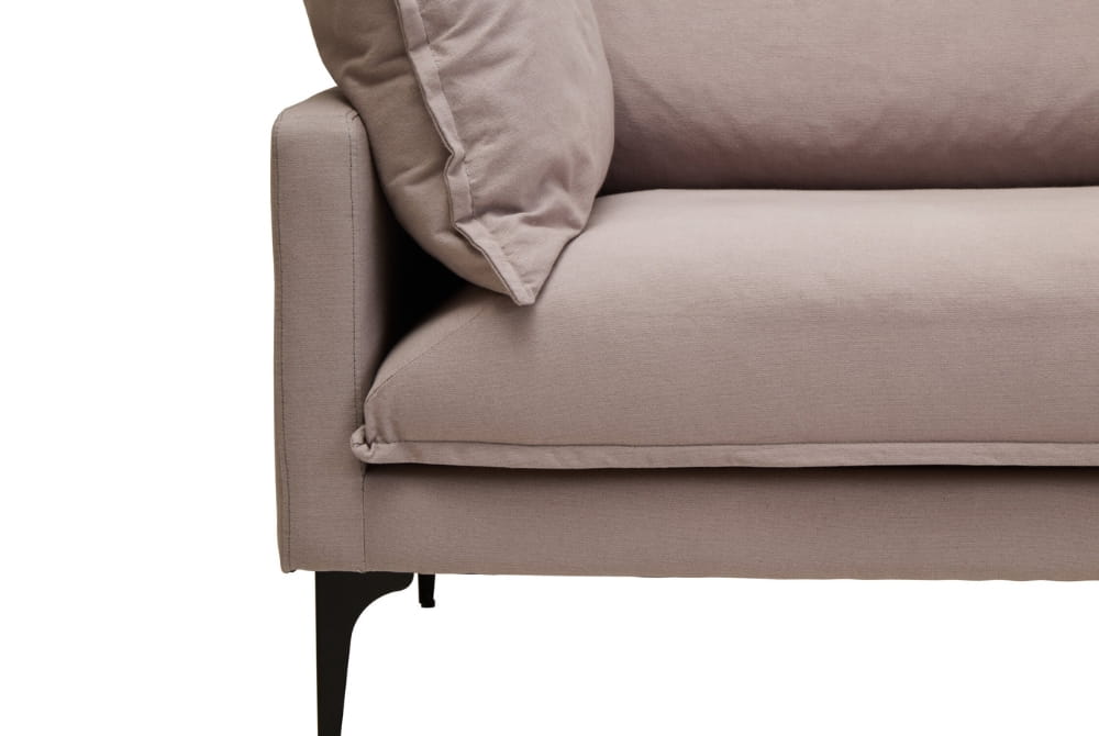  Troyes Grey Three Seat Right Chaise Sofa