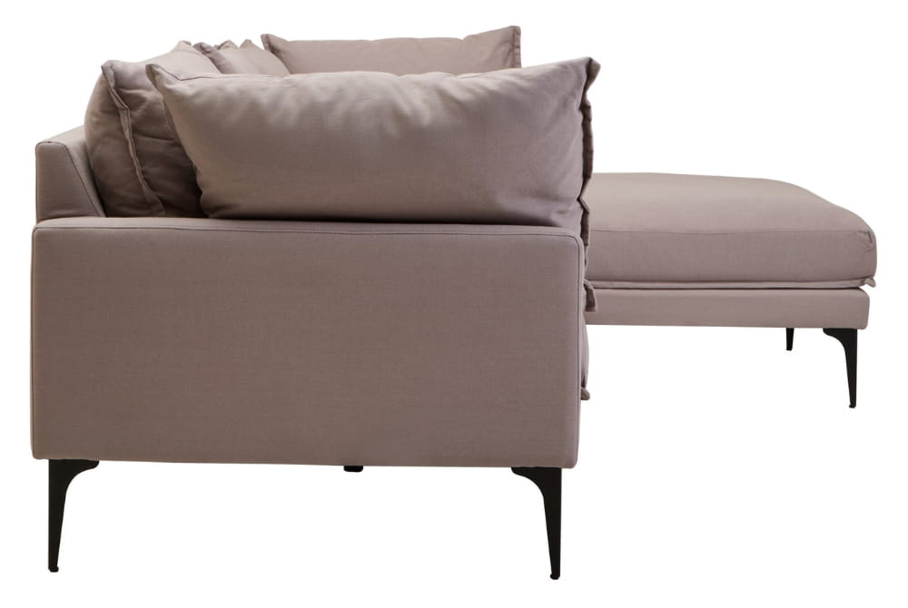  Troyes Grey Three Seat Right Chaise Sofa