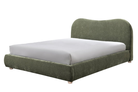 Wave Bed in Olive Soft Weave Double