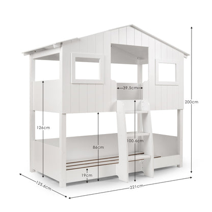 Willow Treehouse White Bunk Bed
