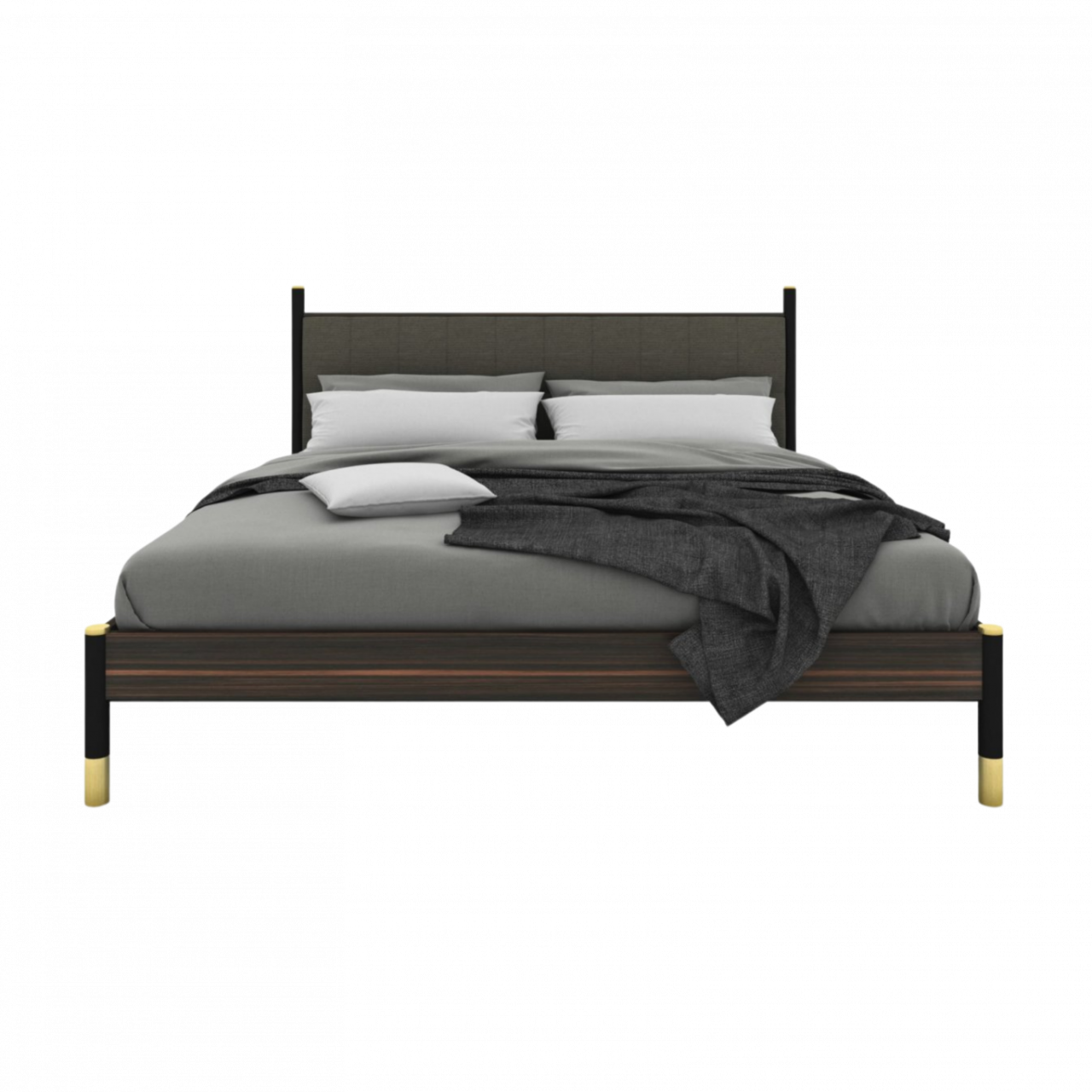 Bali Grey Wooden Bed