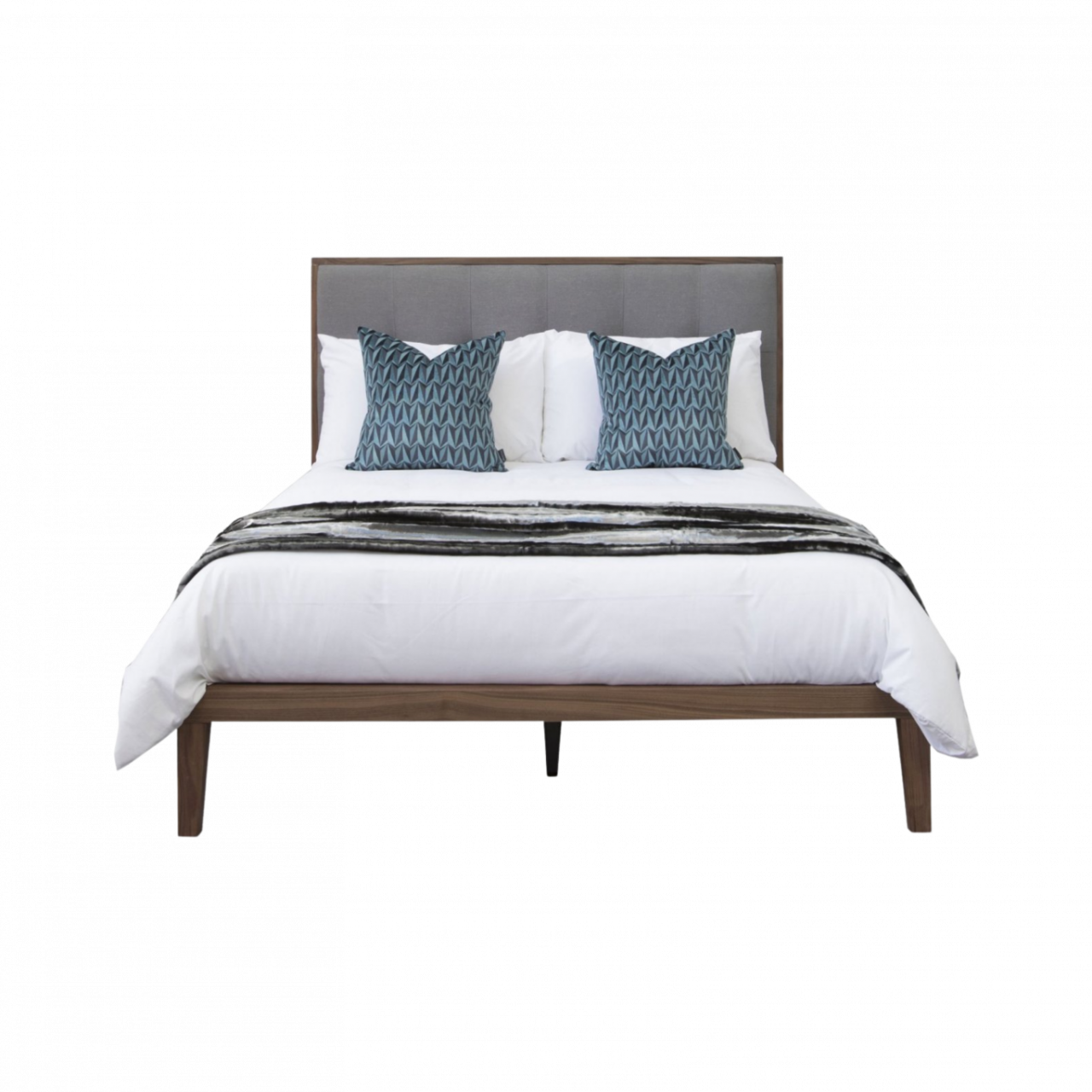 Calla Bed in Walnut/Grey King