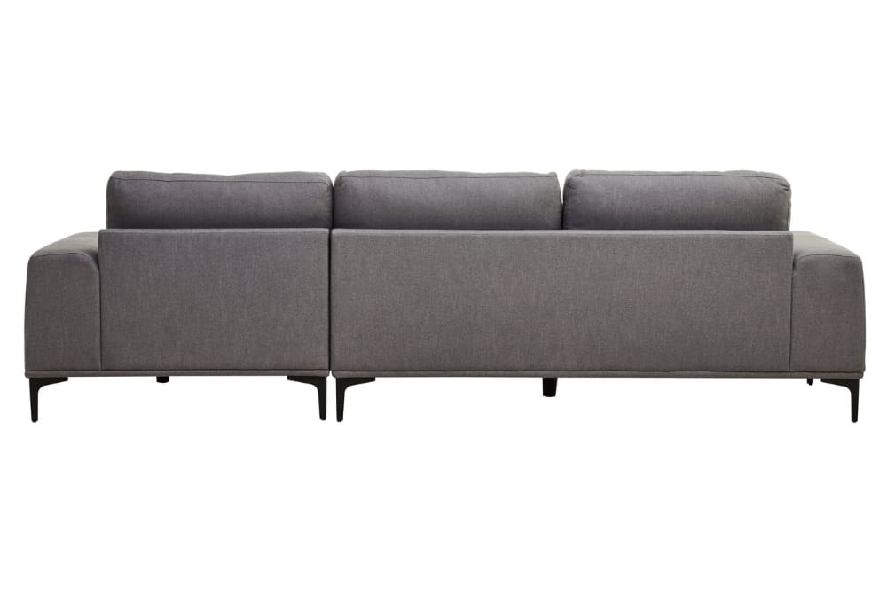  Toulon 3 Seat Grey Fabric Right Chaise Sofa