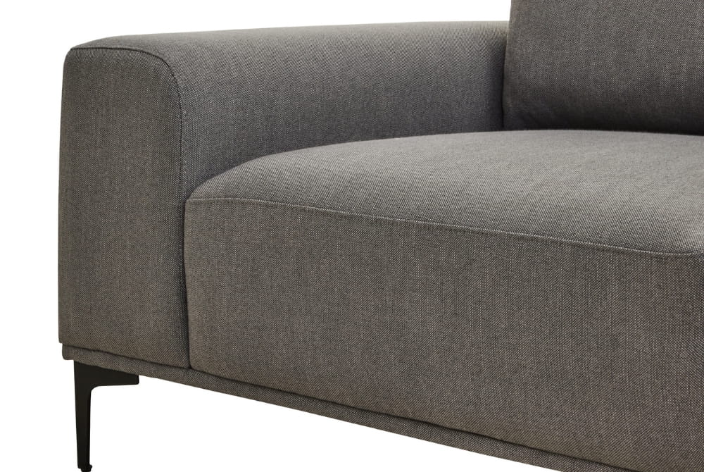  Toulon 3 Seat Grey Fabric Right Chaise Sofa