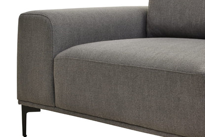  Toulon 3 Seat Grey Fabric Right Chaise Sofa