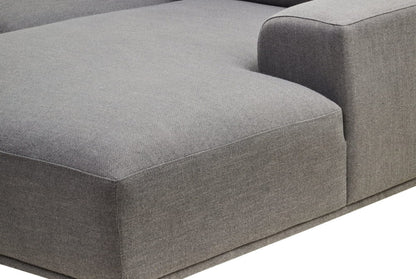  Toulon 3 Seat Grey Fabric Right Chaise Sofa