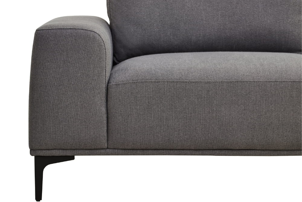  Toulon 3 Seat Grey Fabric Right Chaise Sofa