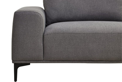  Toulon 3 Seat Grey Fabric Right Chaise Sofa