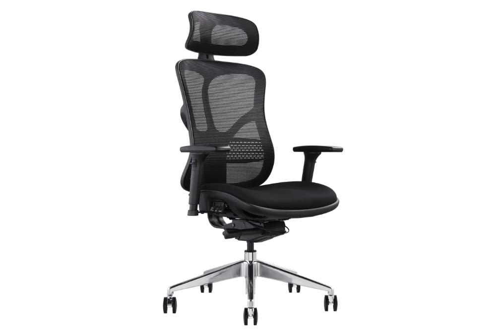 Hood F94 Ergonomic Chair - Fabric & Mesh Upholstered Office Chair