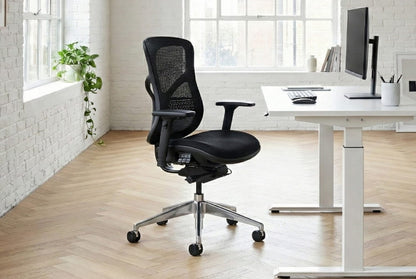 Hood F94 Ergonomic Chair - Fabric & Mesh Upholstered Office Chair
