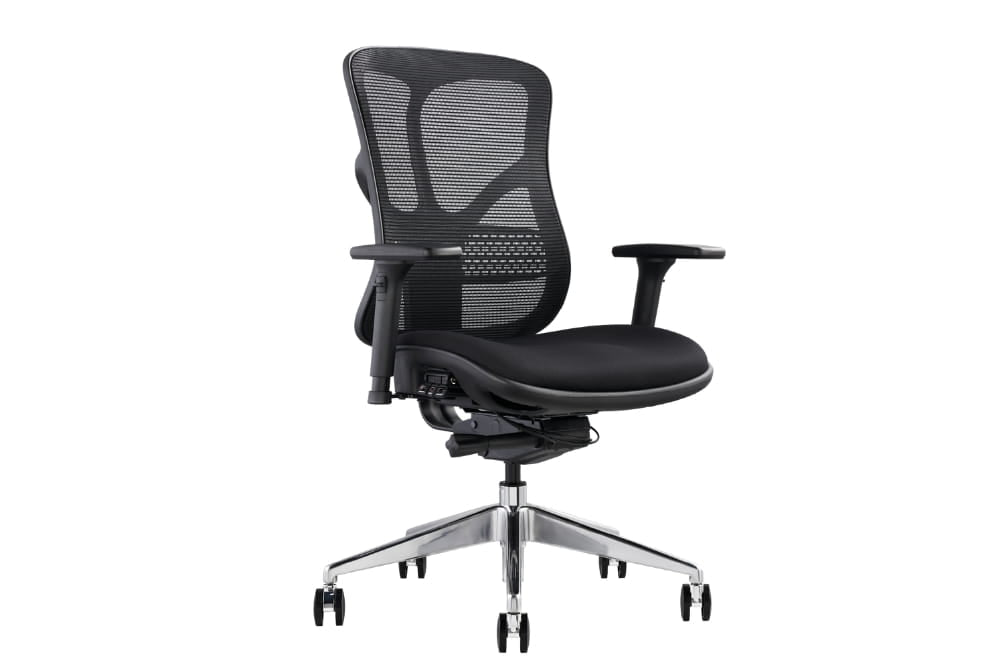 Hood F94 Ergonomic Chair - Fabric & Mesh Upholstered Office Chair