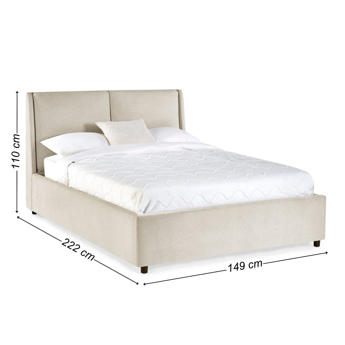 Maddock Beige Ottoman Bed