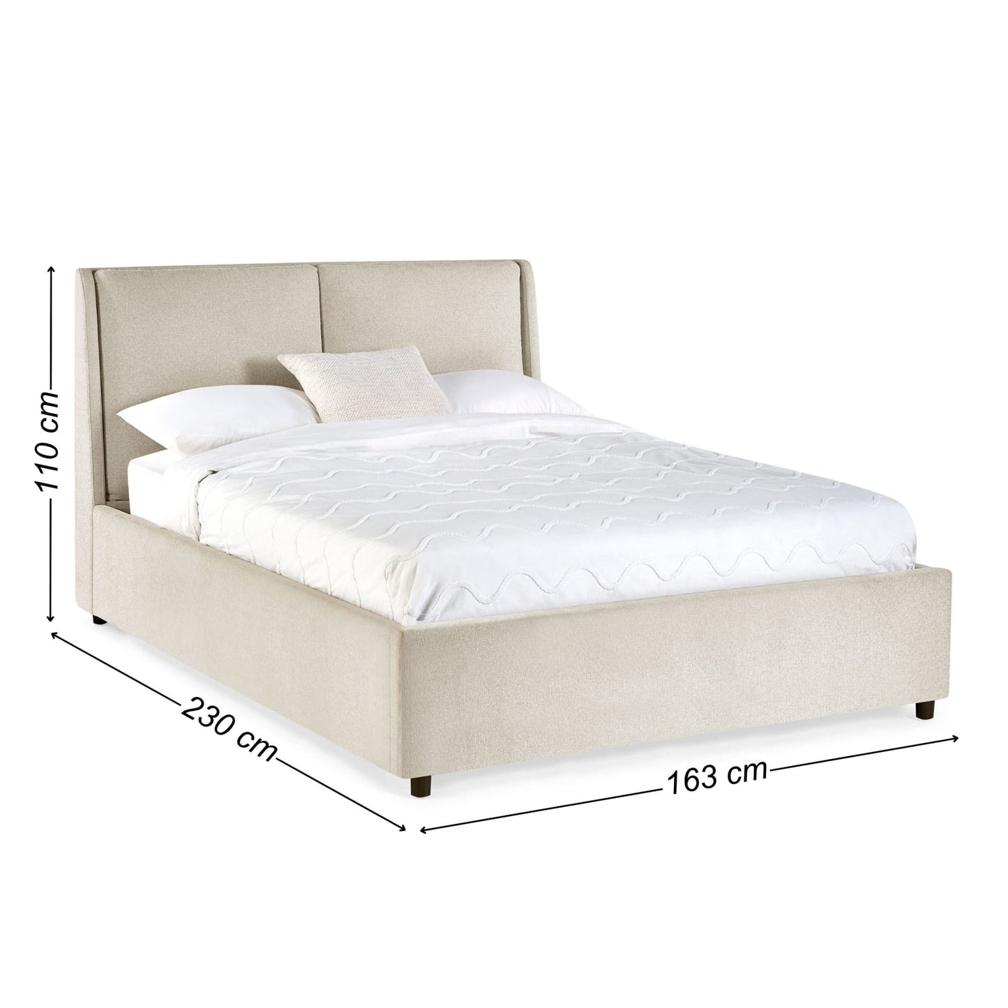Maddock Beige Ottoman Bed