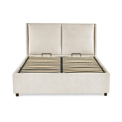 Maddock Beige Ottoman Bed