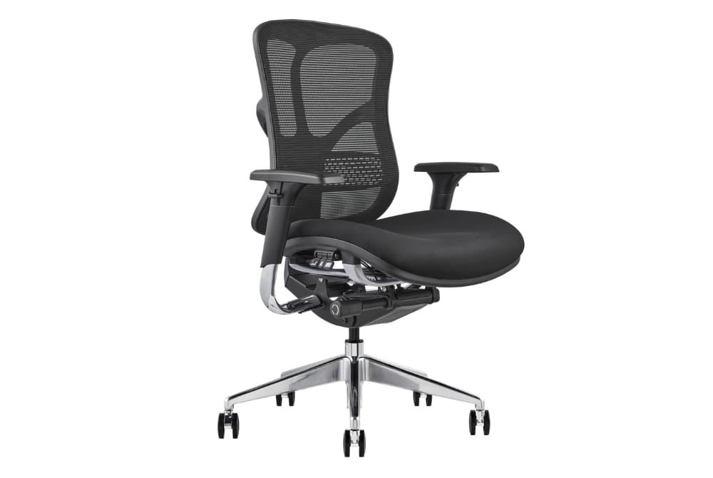 Hood V46 Ergonomic Chair - Fabric & Mesh Upholstered Office Chair