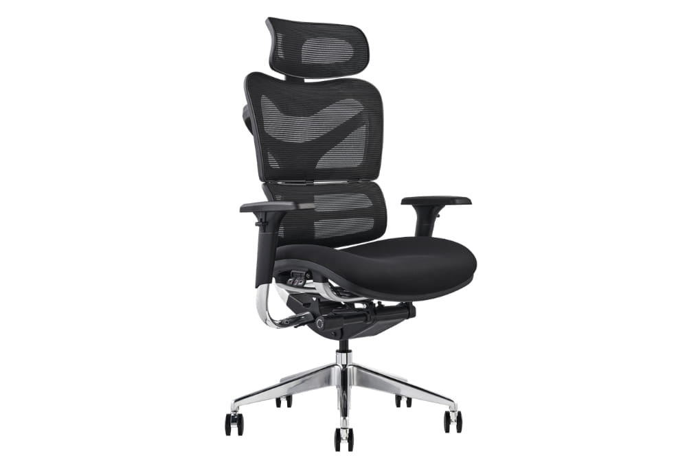 Hood V46 Ergonomic Chair - Fabric & Mesh Upholstered Office Chair