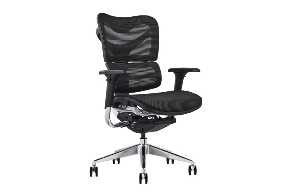 Hood V46 Ergonomic Chair - Fabric & Mesh Upholstered Office Chair
