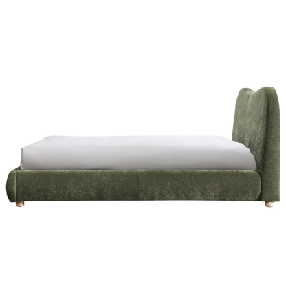 Wave Bed in Olive King Size